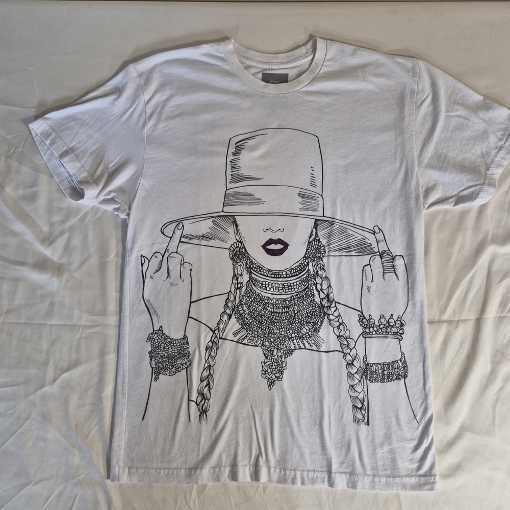 Beyonce I Ain’t Sorry Graphic T Shirt White Large Tour Merch Graphic Tee